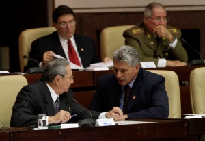 El presidente Raúl Castro junto al Vicepresidente Primero Miguel Díaz-Canel