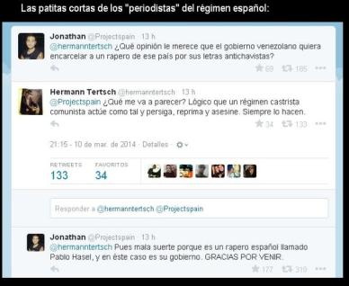 El periodista español Herman Tersch, atrapado en falta con el doble rasero mediático. 