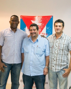 Con los pupilenses de Cubainformación: Lázatro Oramas y José Manzaneda